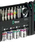 Tool-Check Modular Set Imperial 1 Bundle with Micro 1 Hex-Plus L Key Adapter, ratchet, and bits in a compact holder
