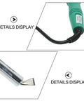 Pro Grade Electric Soldering Iron With Plastic Handle, 100W 150W 200W 300W 220V, close-up of handle and tip, heavy duty tool