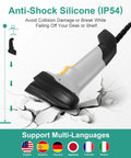 Handheld Barcode Scanner With USB Wired Connection, 1D 2D and PDF417 Data Matrix Reader with anti-shock silicone feature