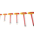 Six Piece Insulated Metric T-Handle Hex Key Set For Electrical Work, 10,000V AC Tested, Go-To Pro Grade Hex Keys In Red And Yellow Handles