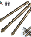 Heavy Duty 4‑Flute Sawtooth Eccentric Drill Bits With Titanium Carbide Tips Rock The House As A 2‑In‑1 Combo Kit For Metal Wood Plastic And Masonry Projects This Multi‑Size Hex Shank Set Is Totally Rad And Gets The Job Done Fast. 6-piece hex shank drill bit set with titanium carbide tips