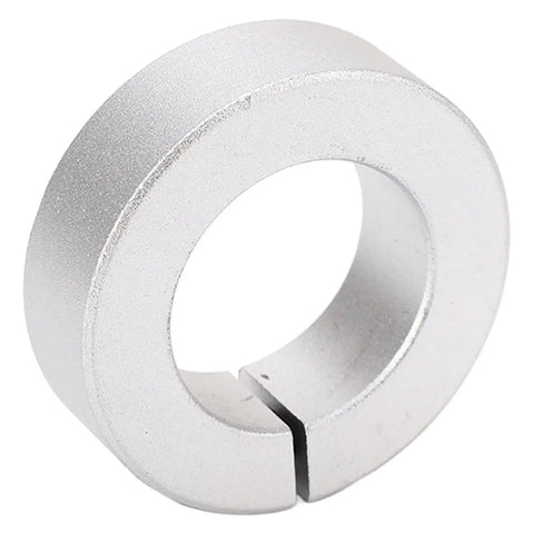 4Pcs Split Shaft Fixing Collar Kit With 1 Inch Bore Aluminum Alloy Screw Clamping Shaft Collars, close-up view, non-marring design