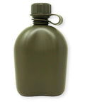 Durable 1 Qt Canteen Water Bottle With Leak Resistant Cap For Outdoor Hiking Camping Made From Rugged Polyethylene Olive Drab Made In USA