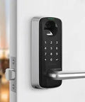 Heavy Duty Smart Lock 5 In 1 Keyless Entry With Fingerprint Scanner And Keypad Voice Guide For Front Door Home And Office Black
