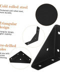 Built Tough 40 Pack Heavy Duty Corner Brackets Cold Rolled Steel Right Angle Triangle Shelf Supports for secure furniture reinforcement.