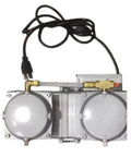 High Flow Vacuum Pump Delivering Dead Silent Operation And Top Shelf Build For Lab Work And Shop Jobs Featuring Smooth Airflow Reliable Suction Power And Fully Sealed Packaging For Zero Fuss Maintenance, showing compact design with power cord.