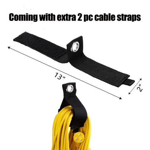 Heavy Duty Wall Mount Garage Hooks 4 Pack Set Double U Hook Organizer For Ladder Chairs Tools And Gear Premium Steel Hangers