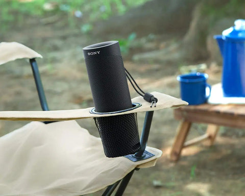 XB23 Portable Bluetooth Speaker With Beast Bass And Rugged Waterproof Design IP67 Dustproof Rustproof And Shockproof in chair cup holder