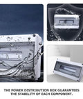 Weatherproof 18-Circuit Outdoor Electrical Junction Box With Distribution Panel Enclosure For Home And RV Use, Durable ABS