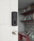 Keyless Entry Deadbolt Electronic Door Lock With Six Button Keypad For Garage Or Side Door No Key To Lose Satin Nickel One Touch Locking