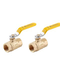 One Half Inch Female Npt To Female Npt Full Port Forged Lead Free Brass Ball Valve 150 Psi Wsp for plumbing and gas lines.