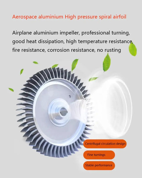 Heavy Duty Regenerative Vortex Blower With A Tight Aluminum Housing And Badass Copper Motor Delivering Straight Up Industrial Suction And Dead Solid Air Pressure For Any Rough Job Or Workshop Setup, showcasing aerospace aluminum impeller.