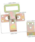 Heavy Duty Metal Sofa Connection Buckles Set For Interlocking Durable Furniture Link Parts shown with dimensions
