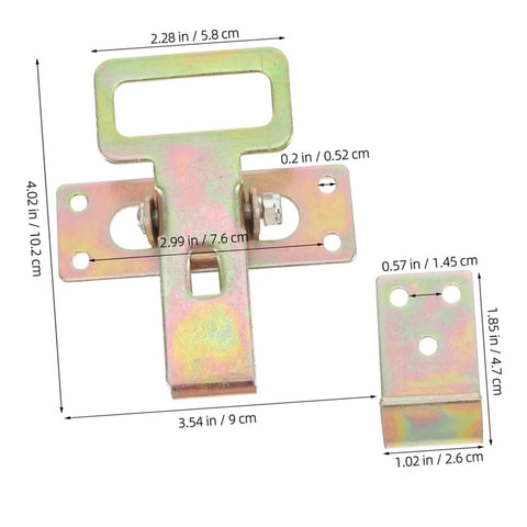 Heavy Duty Metal Sofa Connection Buckles Set For Interlocking Durable Furniture Link Parts shown with dimensions
