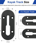 Universal Kayak Gear Track Mount Kit With Low Profile Rails For Fishing Rod Holder Cup Holder Paddle Holders And Anchor Cleats 4 Piece Set Compatible With Most Rail Systems For Offshore And Lake Adventures, ABS, 4 in