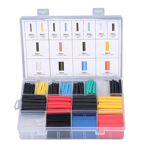 Ultimate 580pc Heat Shrink Tubing Bundle Featuring Insulated Sheathing For Top Tier Electrical Safety, Wire Bundling Magic, Mechanical Defense, Color Coding Hacks And Cable Joint Protection Perfect For Your Next DIY Masterpiece Or Daily Maintenance, assorted colors
