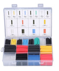 Get This Awesome Jeanoko Heat Shrink Tubing Kit With 580 Pieces In Assorted Sizes For Top Electrical Insulation And Wire Protection In Cool Colors Like Black Yellow Blue Red Green And Clear Perfect For Daily Maint. assorted heat shrink tubes in plastic case, 2:1 shrink ratio, 1.0-10.0 mm