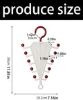 Vertical Closet Storage Hanger With Double Sided V Shaped Hook For Belts Scarves Hats And Ties Clears Daily Clutter On Tight Rods Hassle Free Snap On Setup measurement details and size illustration.