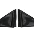 Outboard Hydrofoil Stabilizer For Marine Motors With Dorsal Fin In Black ABS Plastic, pair shown side by side