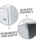 Close-up of Heavy Duty Weatherproof Wall Mount Electrical Distribution Box, showing durable steel enclosure and quick connect feature