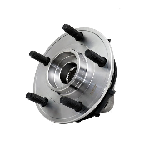 Beefed Up Front Wheel Bearing Hub Assembly Set Of 2 For 2011 To 2017 Jeep Wrangler And 2018 Wrangler JK With 5 Lug And ABS Front Position Left And Right OE Quality ISO TS Replacement close-up