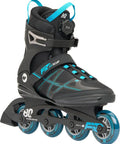 F.I.T. 80 BOA Inline Skates For Men Black Blue With BOA Closure, Stability Plus Cuff, FBI Vibration Absorbing Frame, side view