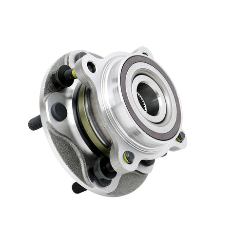 Front view of Front Wheel Bearing Hub Assembly For 2007 To 2021 Toyota Tundra And 2008 To 2021 Toyota Sequoia 4WD Only Front Hub Bearing Set Of 2 Replaces OEM Durable Quiet Ride Built For A Tough 4x4