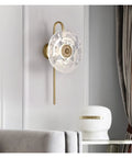 Sleek Copper Wall Sconces Featuring Glare Free Led Illumination Ideal For Bedroom Nightstands And Hallways Delivering Smooth Home Decor Upgrades With Fresh Vibes mounted on a wall with a clear glass shade.