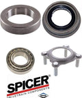 Jeep Wrangler JK Rear Axle Bearing And Seal Kit One Side Repair Pack with Spicer components and retainer plate, 2007-2017 models.