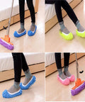 Ultra Soft Microfiber Mop Slippers 5 Pairs 10 Pieces Washable Reusable Floor Cleaning Shoes Covers in use on wooden floor