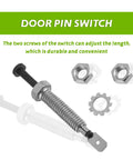 12V Door Pin Switch Pack Of 4 Instantaneous Adjustable Door Latch Switch For GM Hood Alarm Light with nuts and washer