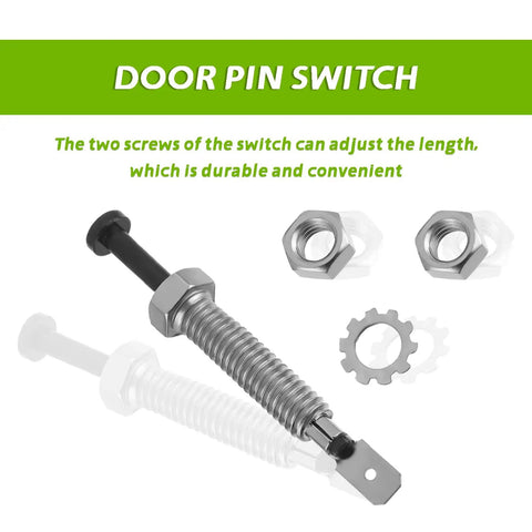 12V Door Pin Switch Pack Of 4 Instantaneous Adjustable Door Latch Switch For GM Hood Alarm Light with nuts and washer