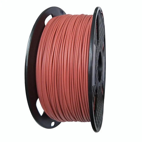 PLA Max Brick Red 1.75mm 1kg Filament For 3D Printing High Strength Tough PLA Material Umber Red Color Spool on white background