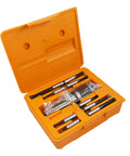 Nine Pack Boring Head Set With R8 Shank One Half Inch Boring Bar Carbide Construction for Bridgeport in orange case