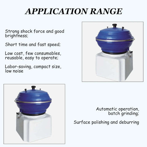 335mm Electric Jewelry Vibration Tumbler Polisher With 6.2L Rock Tumbler Bowl for metal parts and jewelry polishing
