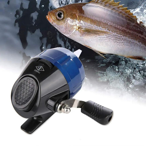Lightweight Spincast Fishing Reel With Metal Body And Self Retrieving Handle Nylon Line Ready For Anglers Portable Red Gear