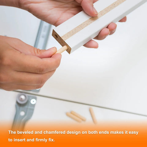 Fifty Pieces Wooden Dowel Pins Three Eighths Inch By One And Three Quarters Inches Grooved Fluted Dowels For Woodworking Furniture Making Craft Projects DIY, grooved wood pin in furniture repair