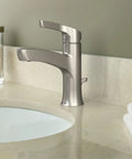 Danika Single Handle 1 Hole Bathroom Faucet In Spot Resist Brushed Nickel For A Crisp Clean Look With Fingerprint Resistant Finish