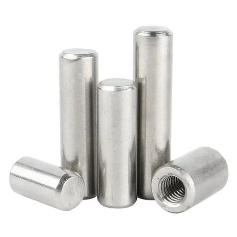 304 Stainless Steel Internal Thread Locating Dowel Pins Set with Single Hole for Precise Alignment, cylindrical, five-piece