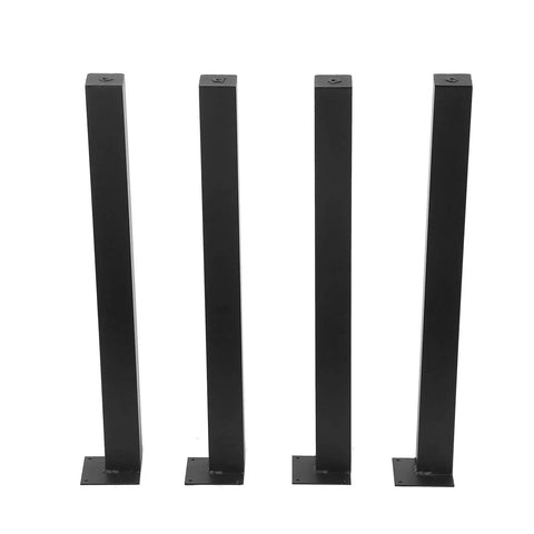Beefy Industrial Rustic Heavy Duty Metal Table And Desk Leg Set Of 4 In Black 28 Inch High Iron Legs For DIY Projects Dining Tables Or Desks With Strong Load Bearing And Durable Construction