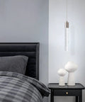Modern Brushed Nickel Crystal Pendant Lights For Kitchen Island With Dimmable 3000K 4000K 6000K Switch 40W 3400 Lumens