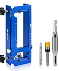 Heavy Duty Door Hinge Jig Kit, Precision Router Template For Nailing Cabinet Makeovers, Anodized Aluminum Alloy Build with bits