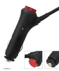 12V DC Auto Cigarette Lighter Power Adapter Cable With 5.5X2.1MM DC Plug And Switch Button in close-up view