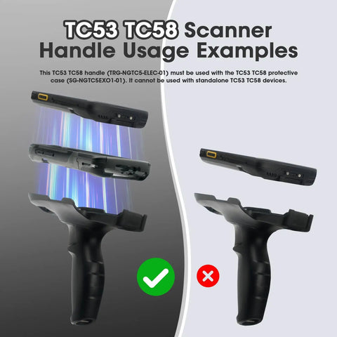 Trigger Handle For TC53 TC58 Handheld Barcode Scanner Mobile Computer With Rugged Protective Case TRG-NGTC5-ELEC-01 in usage examples