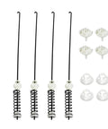 Heavy Duty Washing Machine Suspension Rod Replacement Part, four black suspension rods and attachments for W10780048 models.