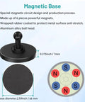 Dope Magnetic Tablet Holder Mount For Fridge And Metal Surfaces, black base with rubber coating, magnet layout diagram