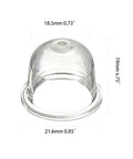 Front view of 4 Pack Carburetor Primer Bulbs Replacement For Homelite Echo Stihl Zama Poulan 0057003 0057004 with measurements