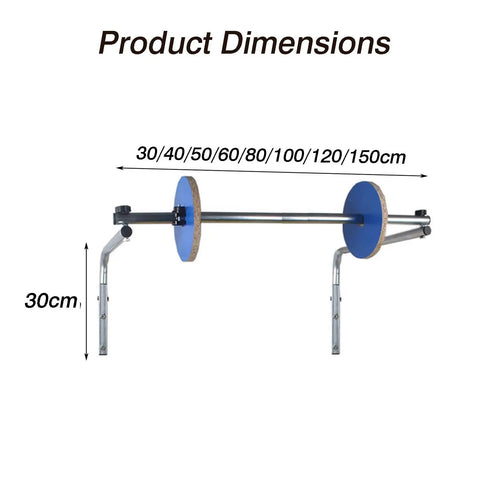 Heavy Duty Wall Mount Bubble Wrap Dispenser dimensions showing 30cm height and various length options for packaging use.