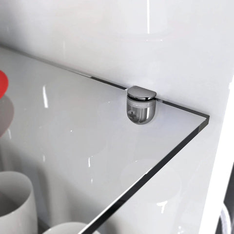 Heavy Duty Glass Shelf Pins With Nonslip Rubber Tops Premium Zinc Bracket Supports for secure glass panel placement.
