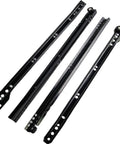 Powder Coated Kitchen Cabinet Drawer Slides 30mm Wide Beefed Up Roller Telescopic Rails For Smooth Glide